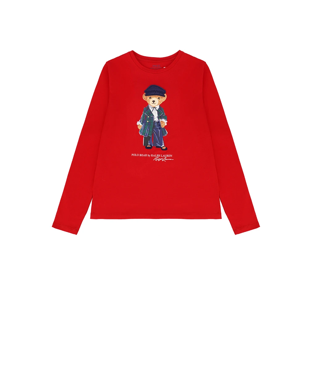 Детский лонгслив Polo Bear Polo Ralph Lauren Kids 313952134002, красный цвет • Купить в интернет-магазине Kameron