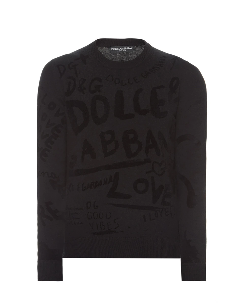 Шерстяной свитер Dolce&Gabbana GXG71T-JAHIR, черный цвет • Купить в интернет-магазине Kameron