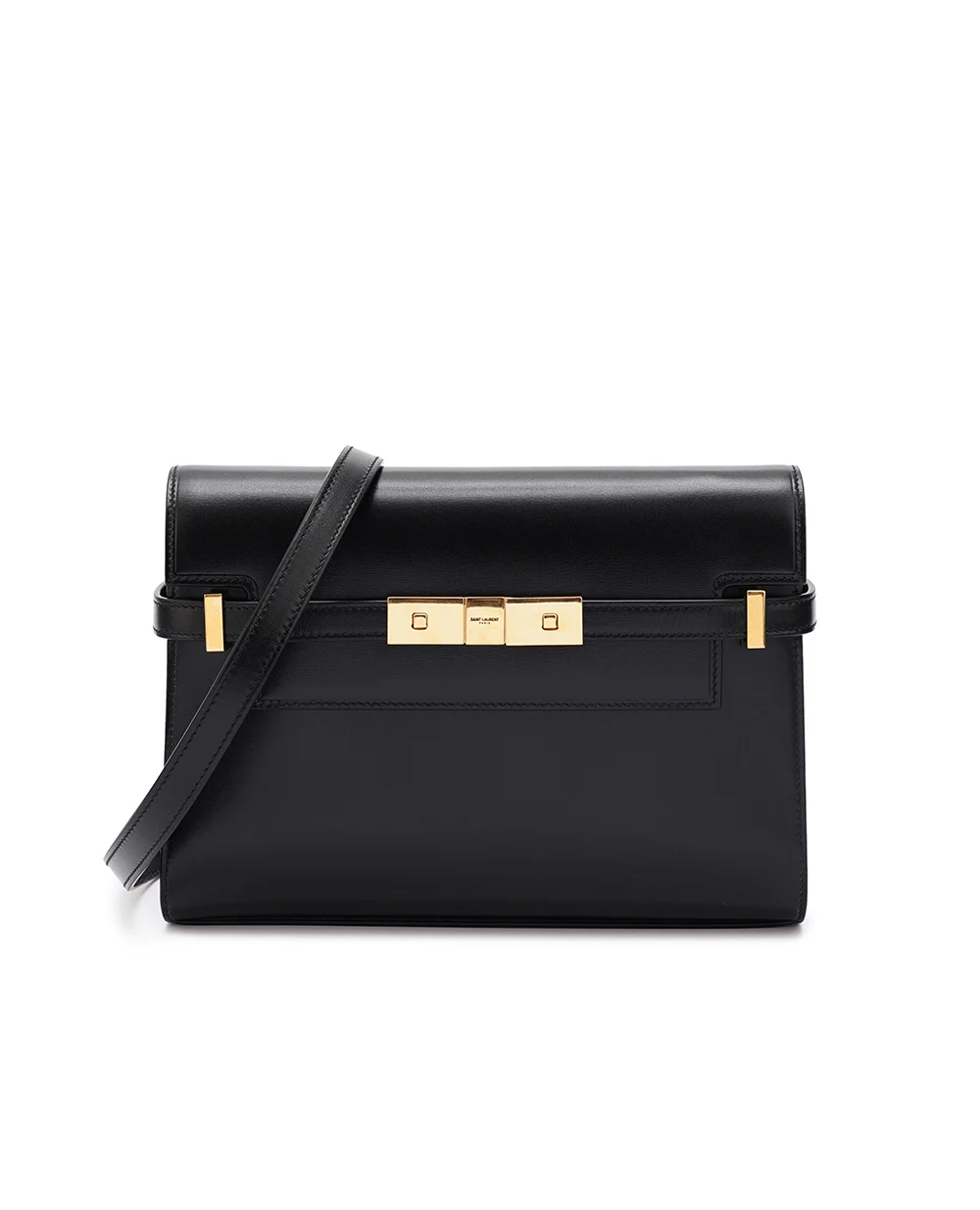 Шкіряна сумка Manhattan Small Saint Laurent 675626-0SX0W, чорний колір • Купити в інтернет-магазині Kameron