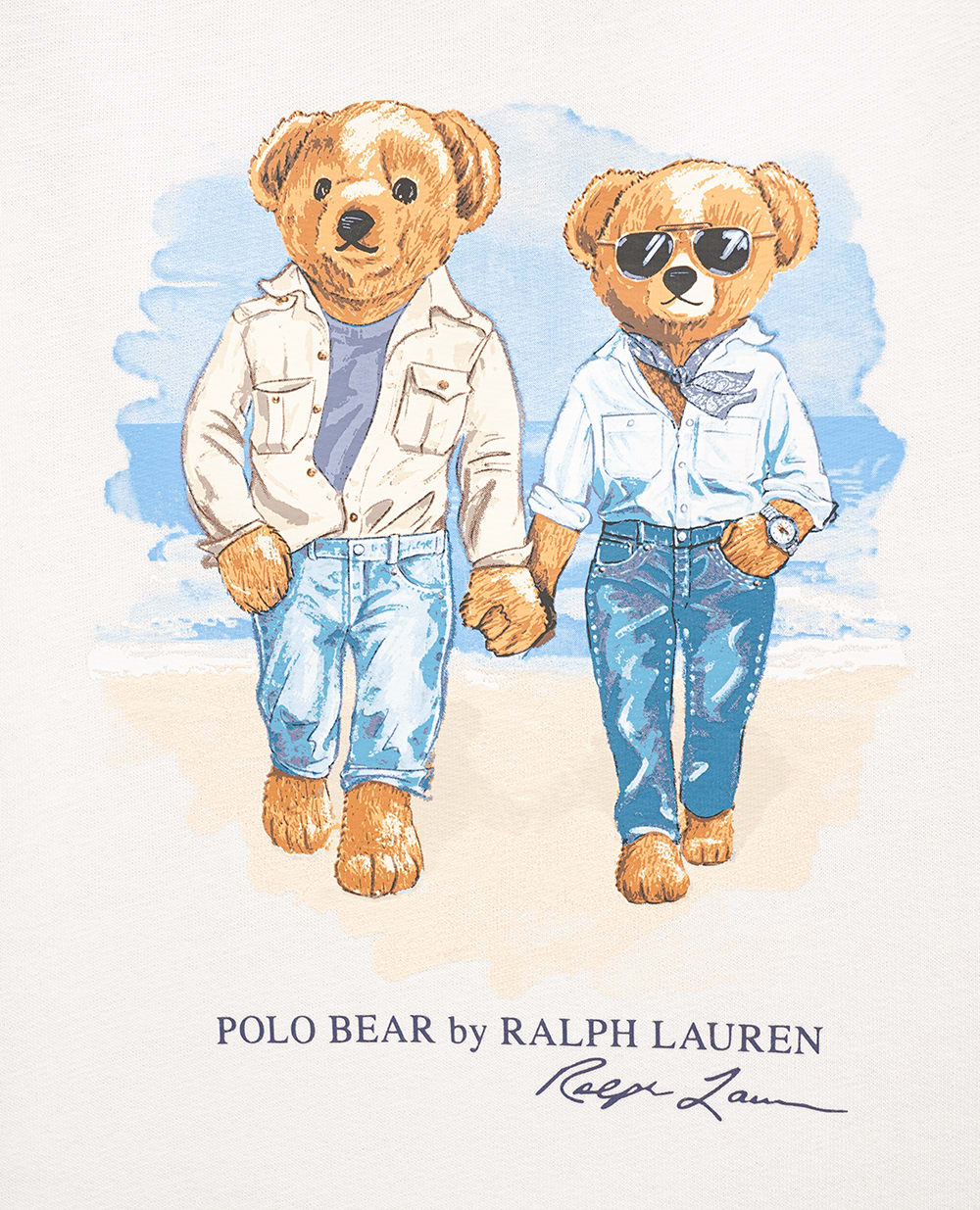 Худи Polo Bear Polo Ralph Lauren 211936699001, молочный цвет • Купить в интернет-магазине Kameron