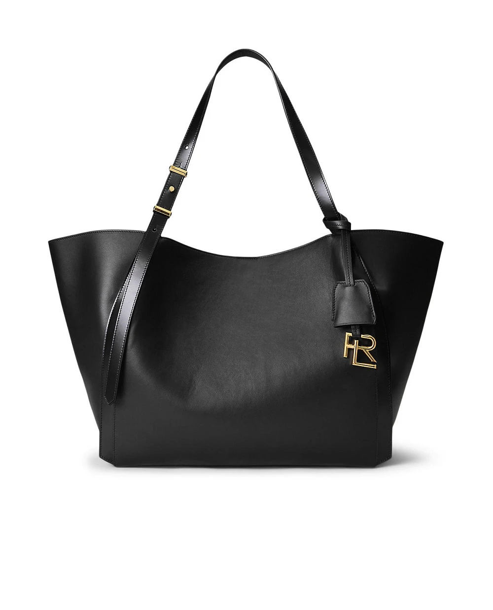 Cумка-тоут из кожи Ralph Lauren Collection 435954805003, черный цвет • Купить в интернет-магазине Kameron