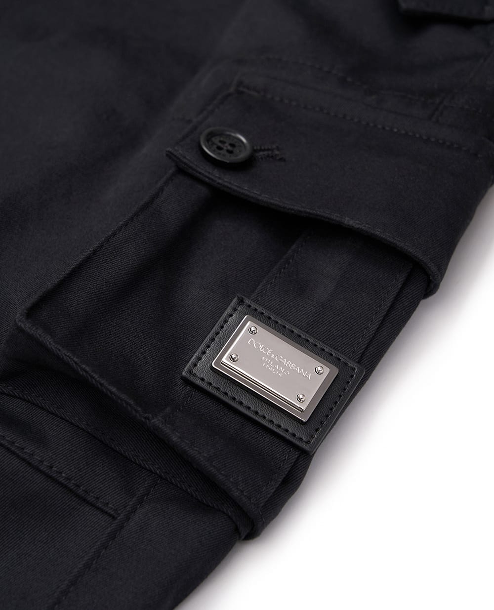 Детские брюки карго Dolce&Gabbana Kids L45P22-FUFJH-S, черный цвет • Купить в интернет-магазине Kameron