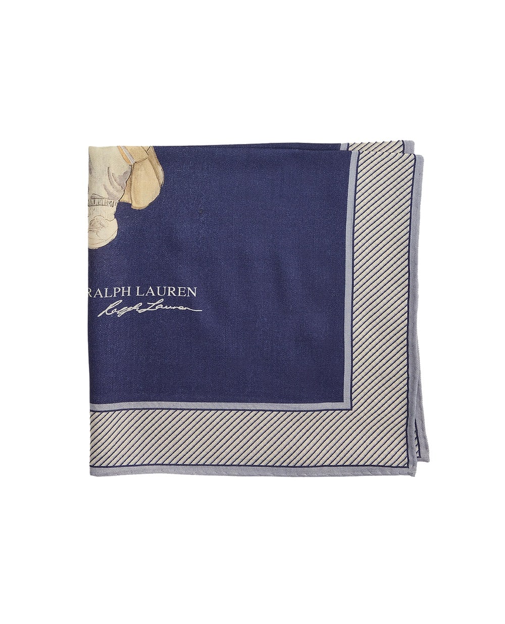 Хустка з вовни та кашеміру Polo Ralph Lauren 455981446001, синій колір • Купити в інтернет-магазині Kameron