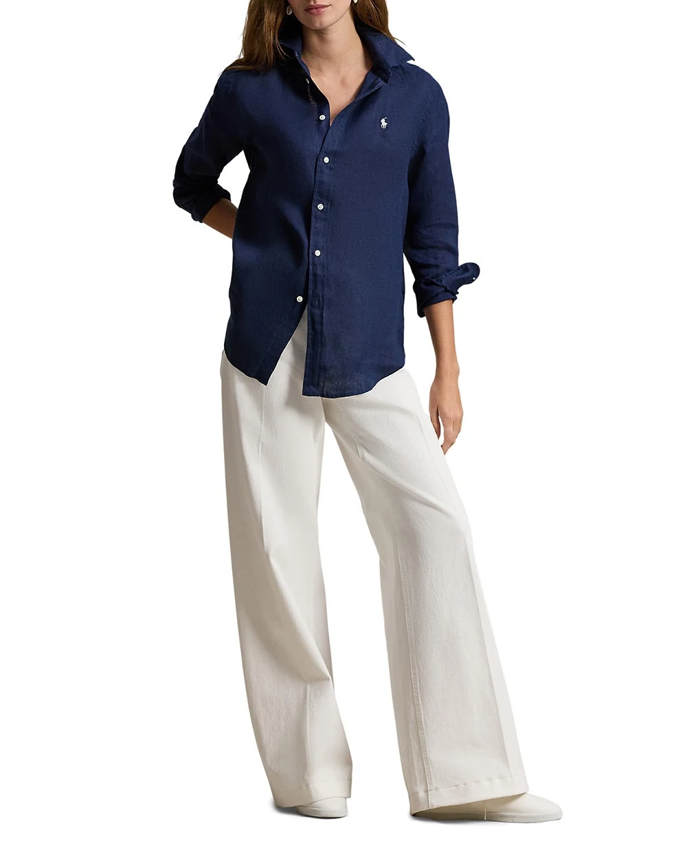 Лляна сорочка Polo Ralph Lauren 211970730519, синій колір • Купити в інтернет-магазині Kameron