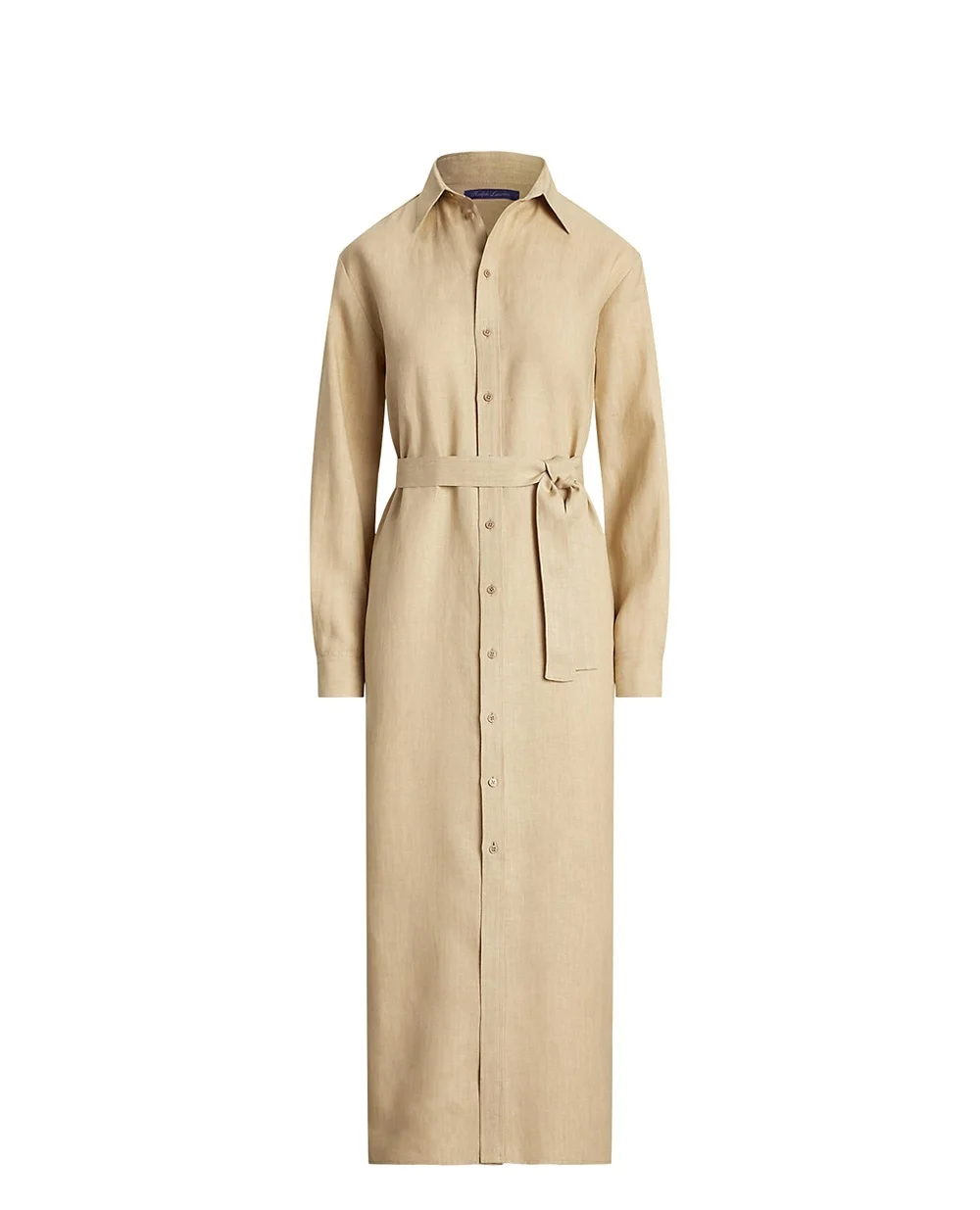Лляна сукня Ralph Lauren Collection 290955061005, бежевий колір • Купити в інтернет-магазині Kameron