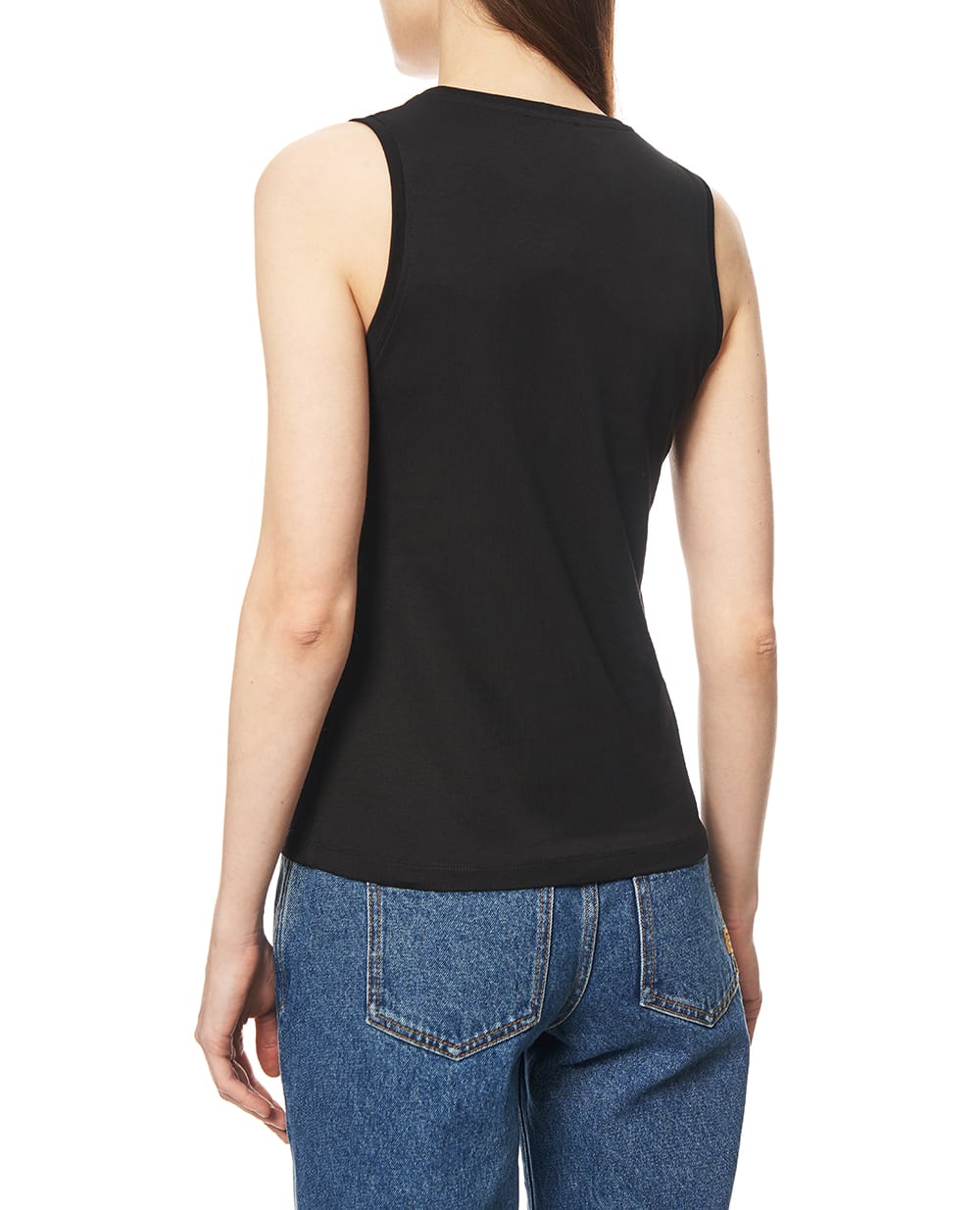 Свободная майка с принтом Balmain GF1EB075BD40, черный цвет • Купить в интернет-магазине Kameron