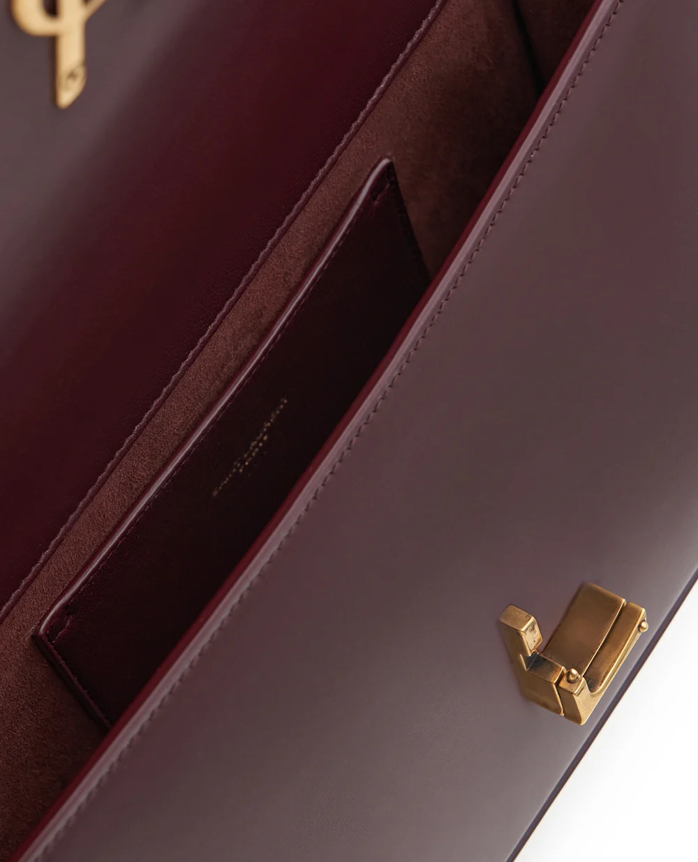 Сумка из кожи Solferino Medium Saint Laurent 832330-0SX0W, бордовый цвет • Купить в интернет-магазине Kameron