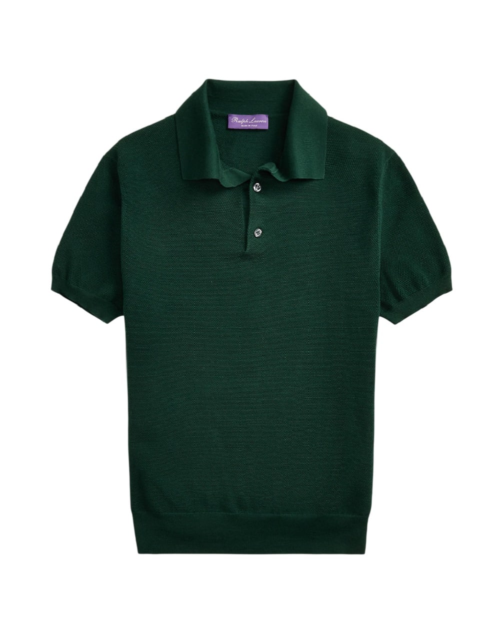 Бавовняний светр з короткими рукавами Ralph Lauren Purple Label 790957779001, зелений колір • Купити в інтернет-магазині Kameron