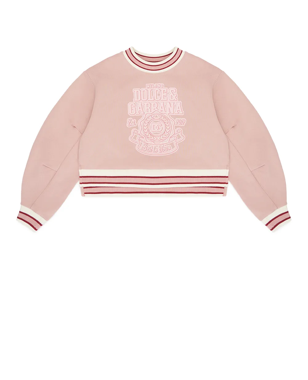 Дитячий світшот (костюм) Dolce&Gabbana Kids L5JWBS-G7PHC-B, рожевий колір • Купити в інтернет-магазині Kameron