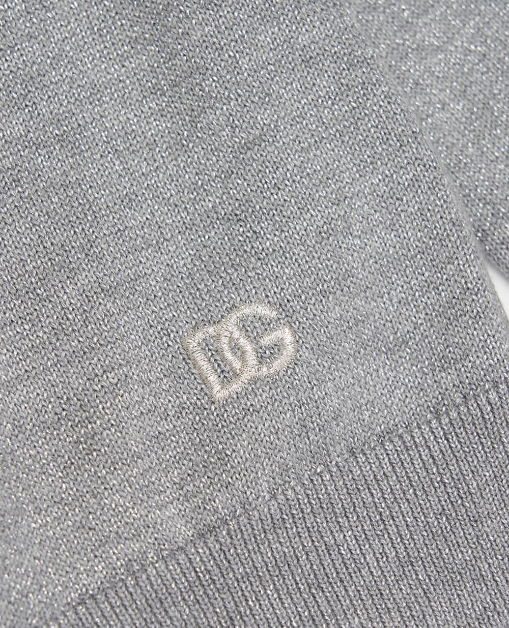 Детский кардиган из шерсти и вискозы Dolce&Gabbana Kids L5KWMJ-JGME6-B, серый цвет • Купить в интернет-магазине Kameron