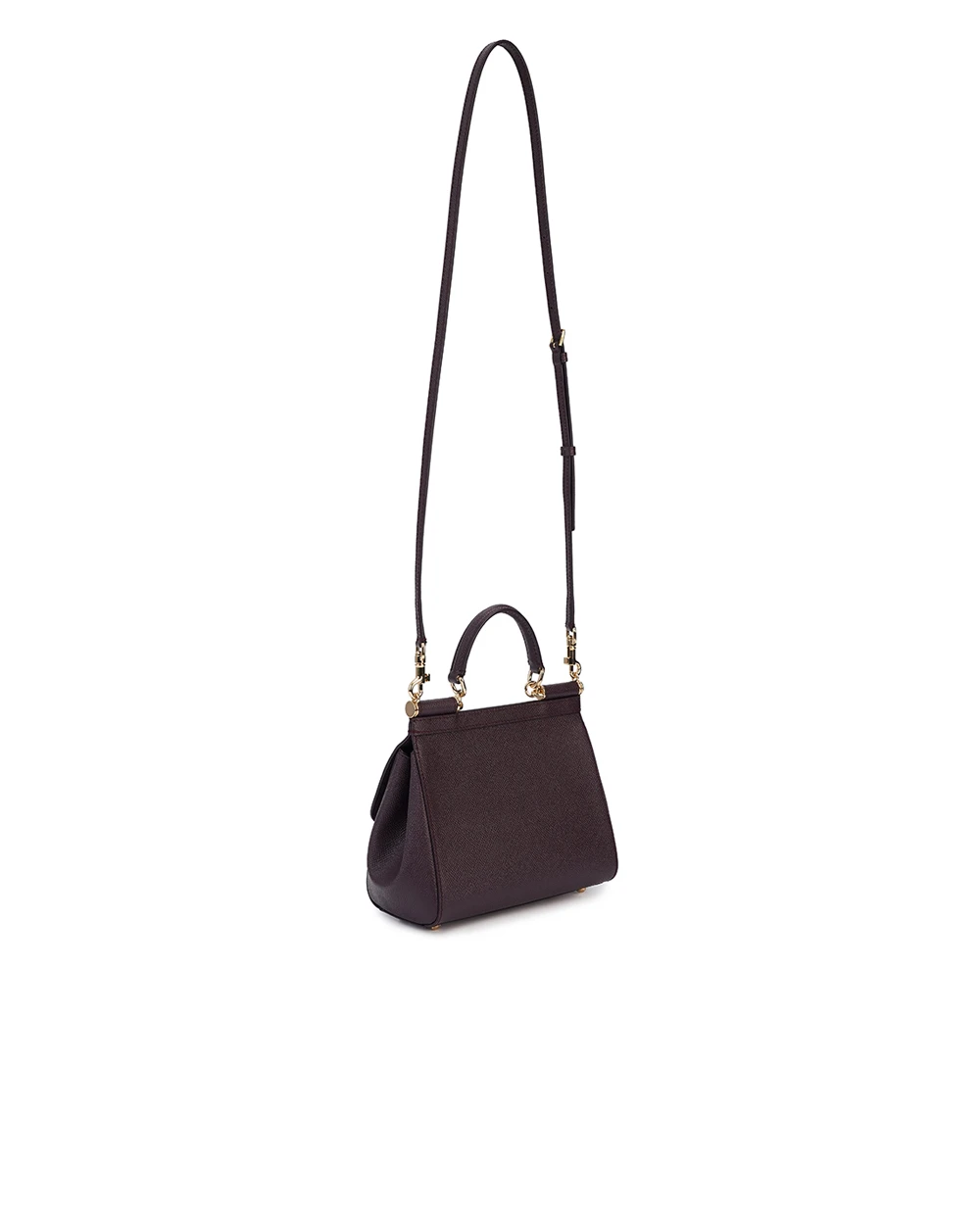 Кожаная сумка Sicily Medium Dolce&Gabbana BB6003-B1001, фиолетовый цвет • Купить в интернет-магазине Kameron