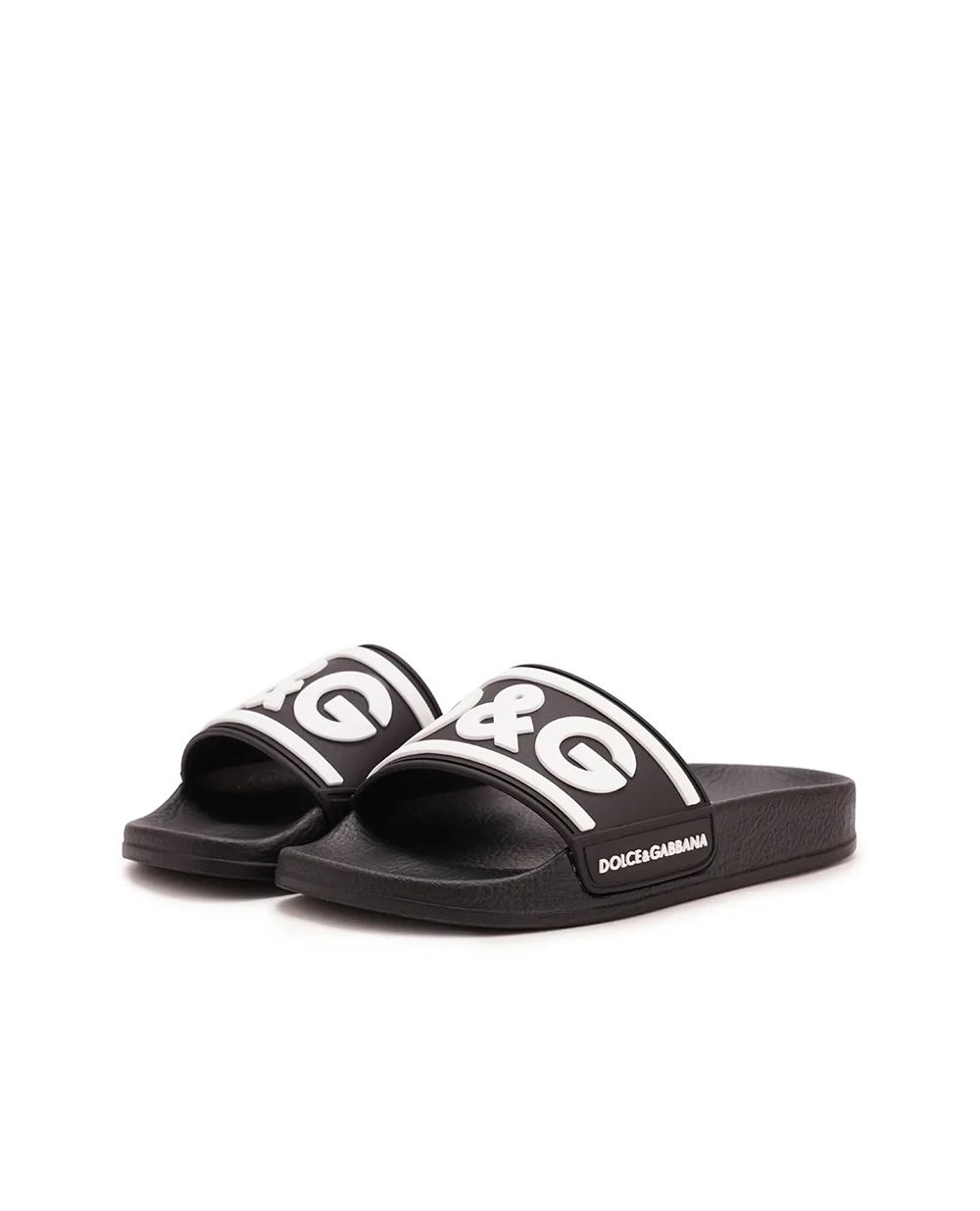 Детские слайдеры Dolce&Gabbana Kids DD0320-AQ858-M, черный цвет • Купить в интернет-магазине Kameron