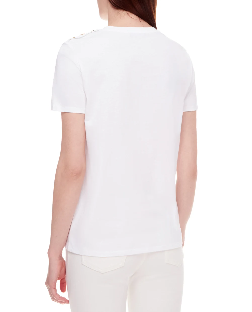 Футболка Balmain XF1EF005BB02, белый цвет • Купить в интернет-магазине Kameron