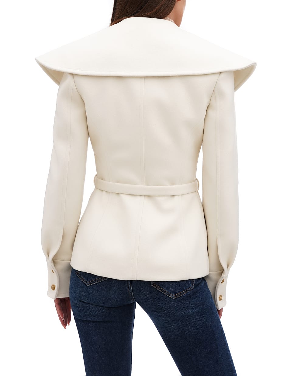 Шерстяное пальто Balmain BF0TE160WB72, белый цвет • Купить в интернет-магазине Kameron