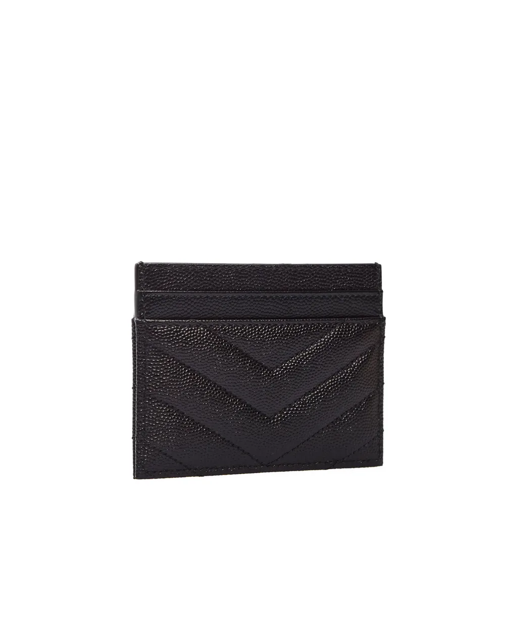 Кожаная визитница Saint Laurent 423291-BOW01, черный цвет • Купить в интернет-магазине Kameron