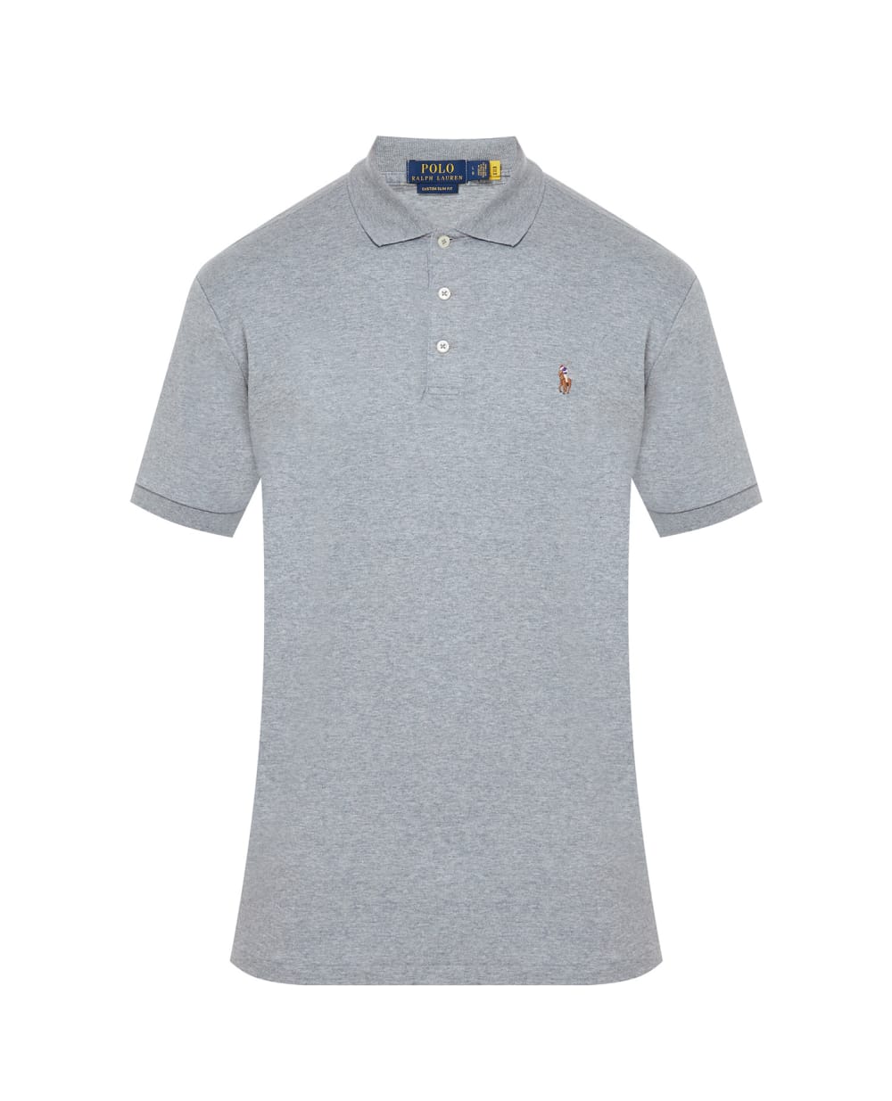 Поло Interlock Polo Ralph Lauren 710713130007, серый цвет • Купить в интернет-магазине Kameron