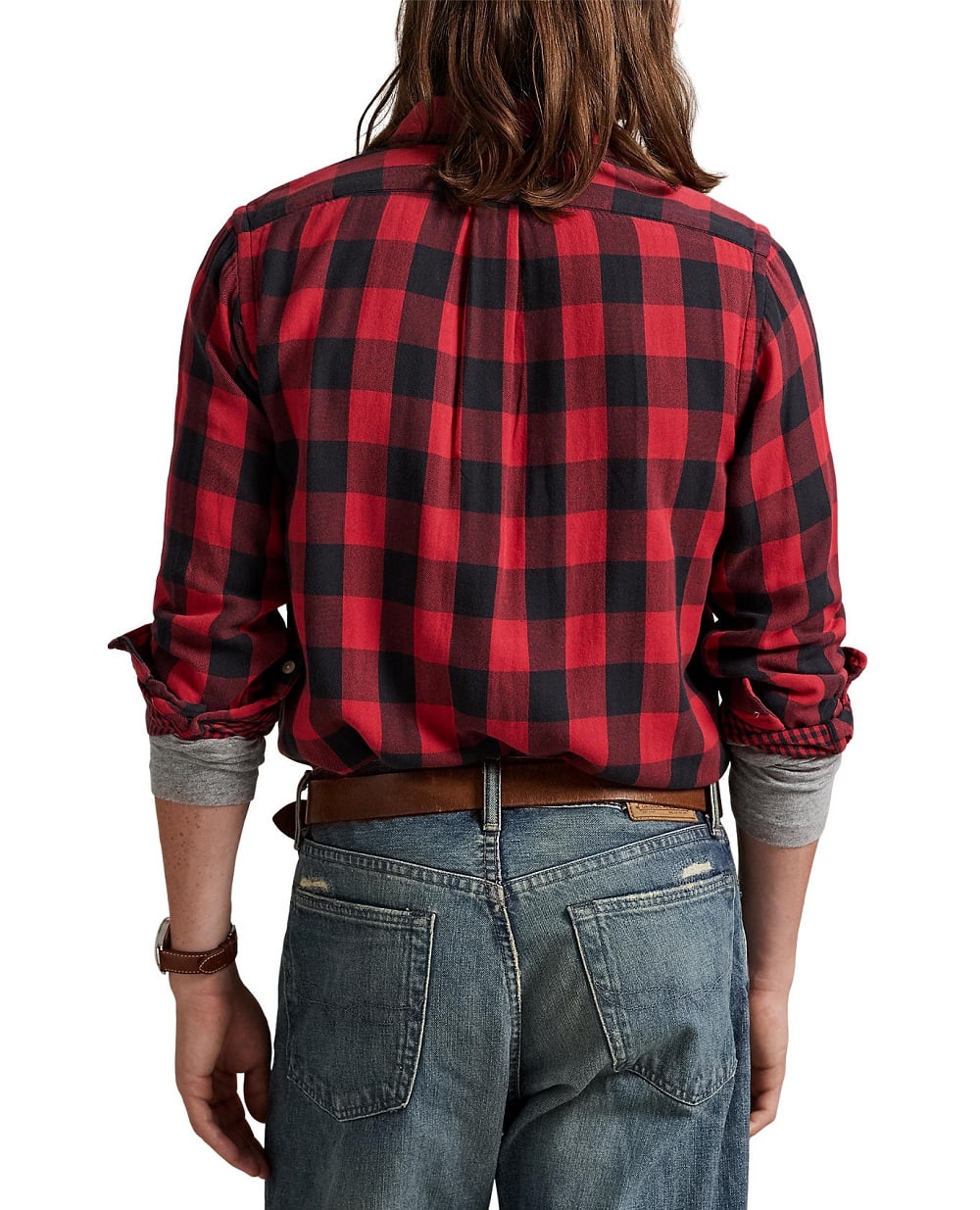 Двостороння картата сорочка Polo Ralph Lauren 710P00517001, червоний колір • Купити в інтернет-магазині Kameron