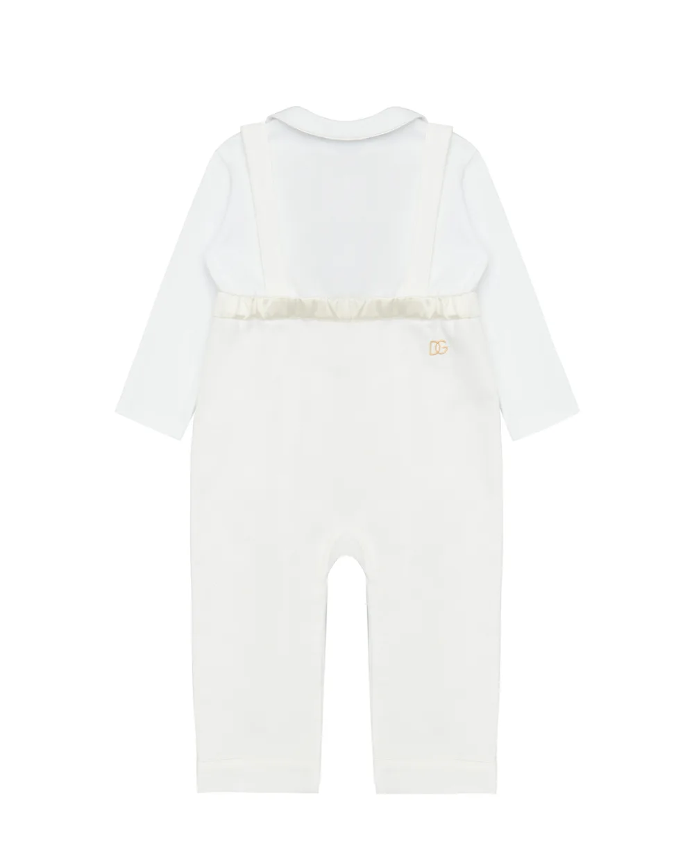 Детский комбинезон Dolce&Gabbana Kids L1JO2Y-G7BMY, белый цвет • Купить в интернет-магазине Kameron