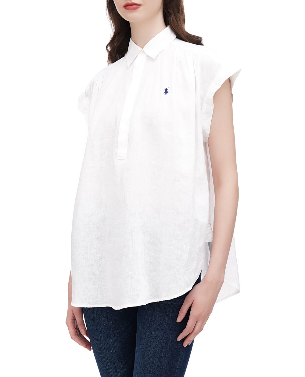 Льняная рубашка Polo Ralph Lauren 211935131001, белый цвет • Купить в интернет-магазине Kameron