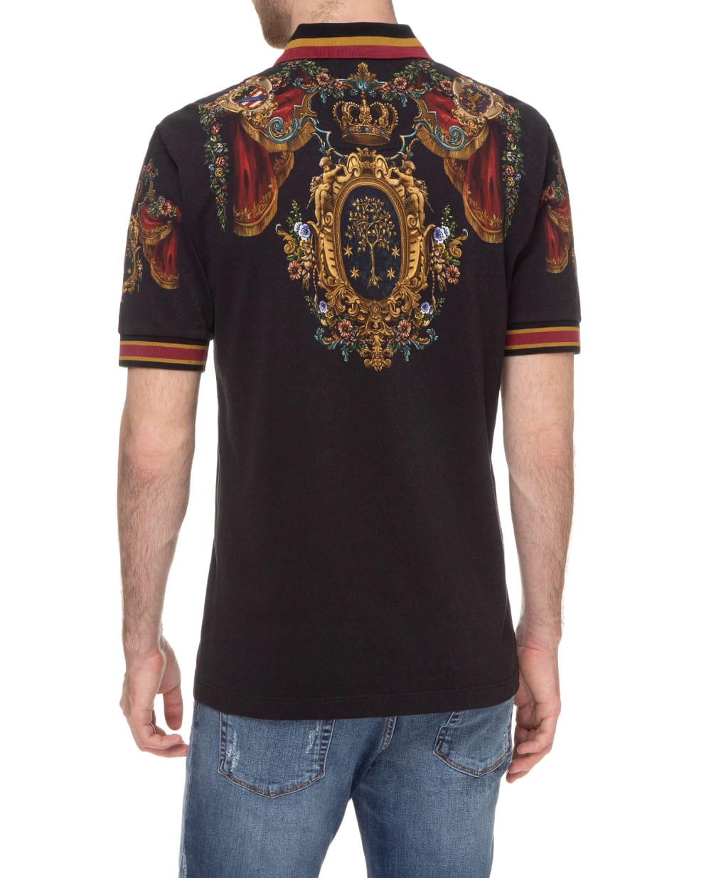 Поло Dolce&Gabbana G8KL6T-HH76N, черный цвет • Купить в интернет-магазине Kameron