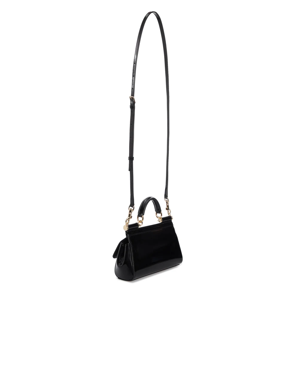 Кожаная сумка Sicily Dolce&Gabbana BB7116-A1037, черный цвет • Купить в интернет-магазине Kameron