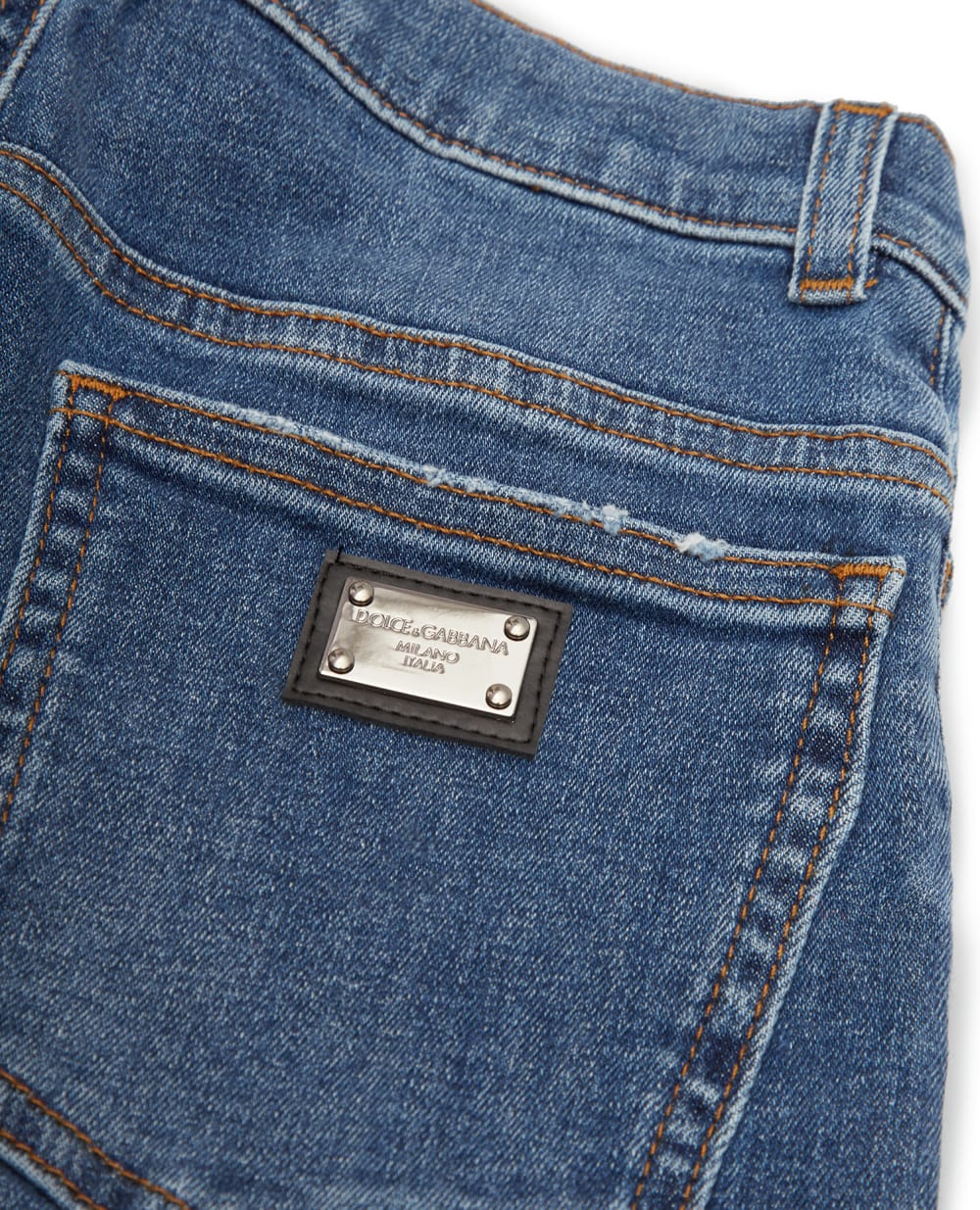 Дитячі джинсові шорти Dolce&Gabbana Kids L43Q09-LDA90-B, синій колір • Купити в інтернет-магазині Kameron