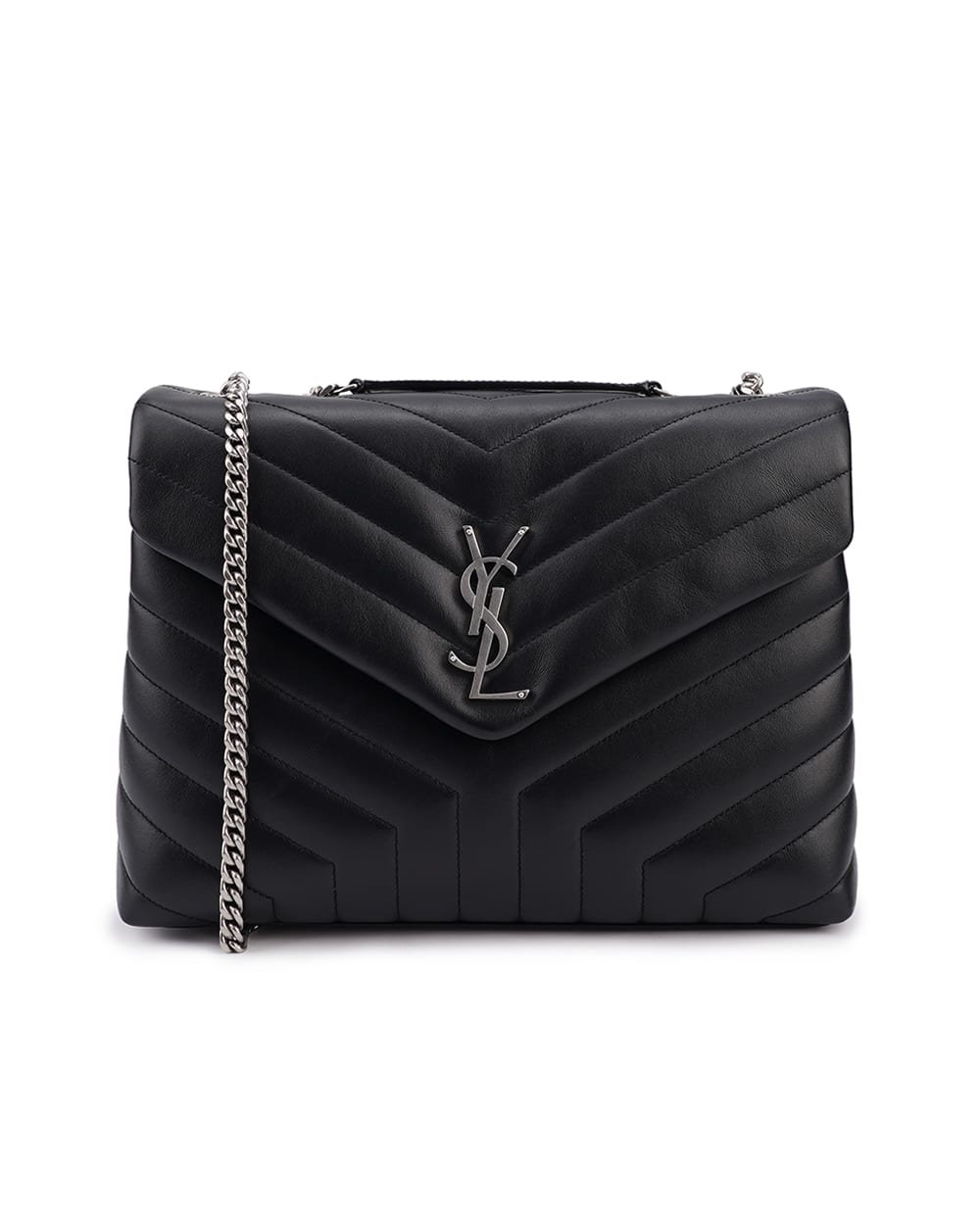 Кожаная сумка Loulou Medium Saint Laurent 574946-DV726, черный цвет • Купить в интернет-магазине Kameron