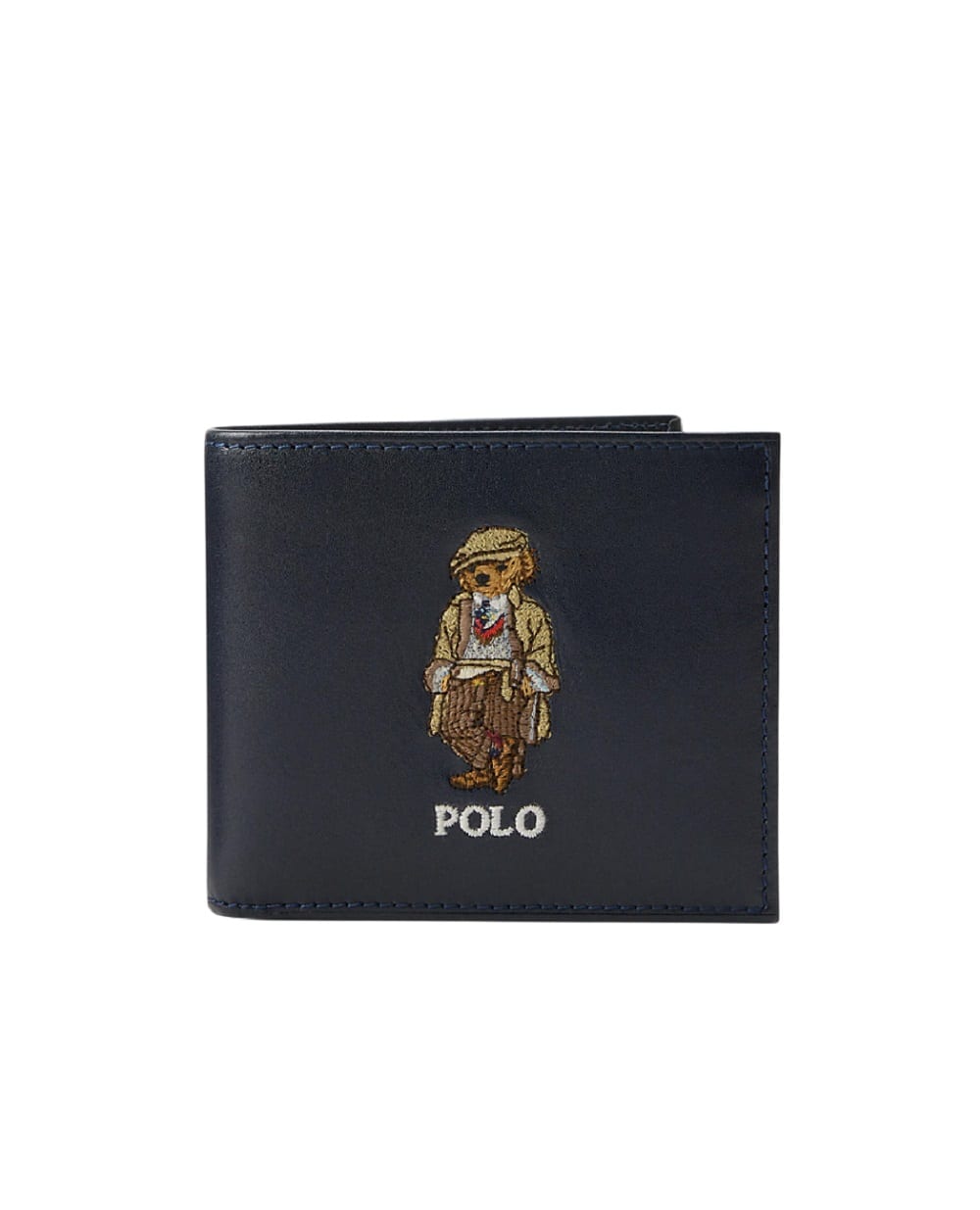 Подарочный набор кошелёк и брелок Polo Bear из кожи Polo Ralph Lauren 405P04858001, синий цвет • Купить в интернет-магазине Kameron
