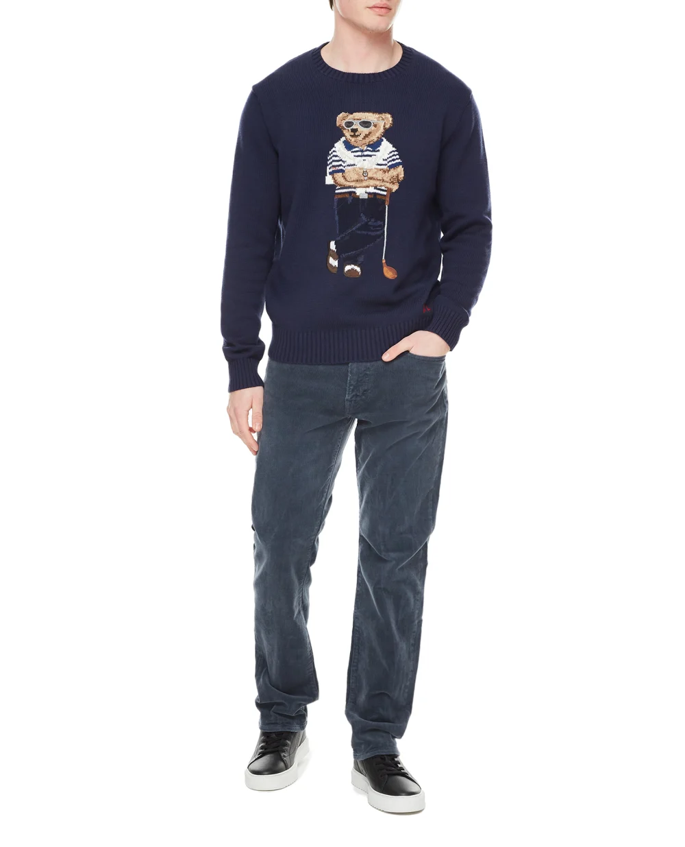 Вельветовые брюки Polo Ralph Lauren 710824200011, темно-синий цвет • Купить в интернет-магазине Kameron