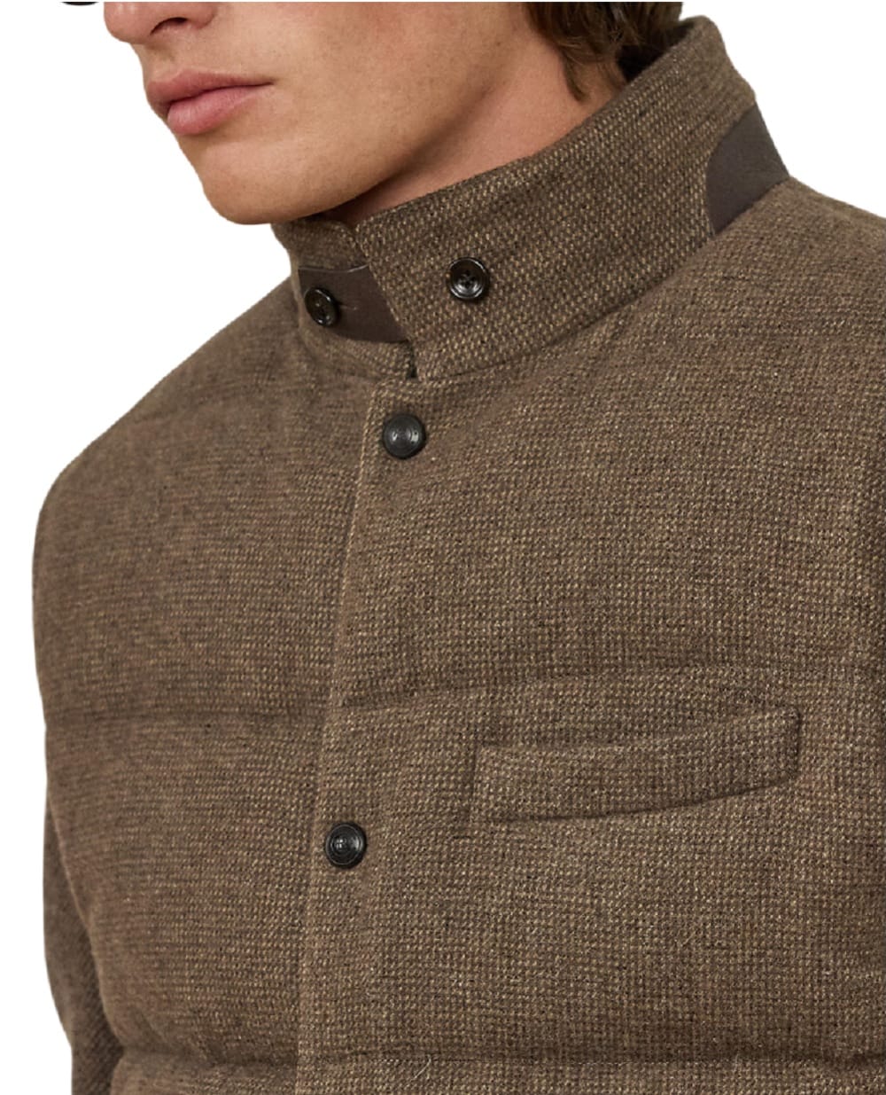 Пуховий жилет Whitwell із вовняної суміші Ralph Lauren Purple Label 790982907001, коричневий колір • Купити в інтернет-магазині Kameron