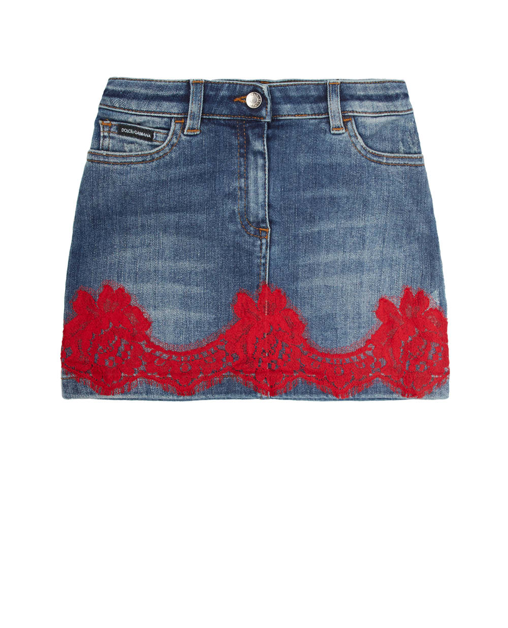 Детская джинсовая юбка Dolce&Gabbana Kids L54I60-LDB20-B, синий цвет • Купить в интернет-магазине Kameron