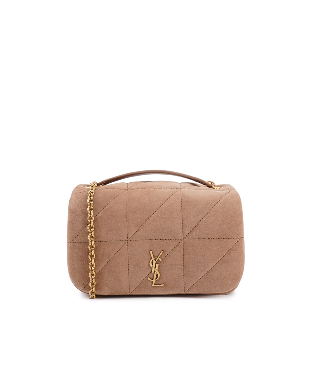 Кожаная сумка Jamie 4.3 Mini Saint Laurent 806025-1U807, светло-серый цвет • Купить в интернет-магазине Kameron