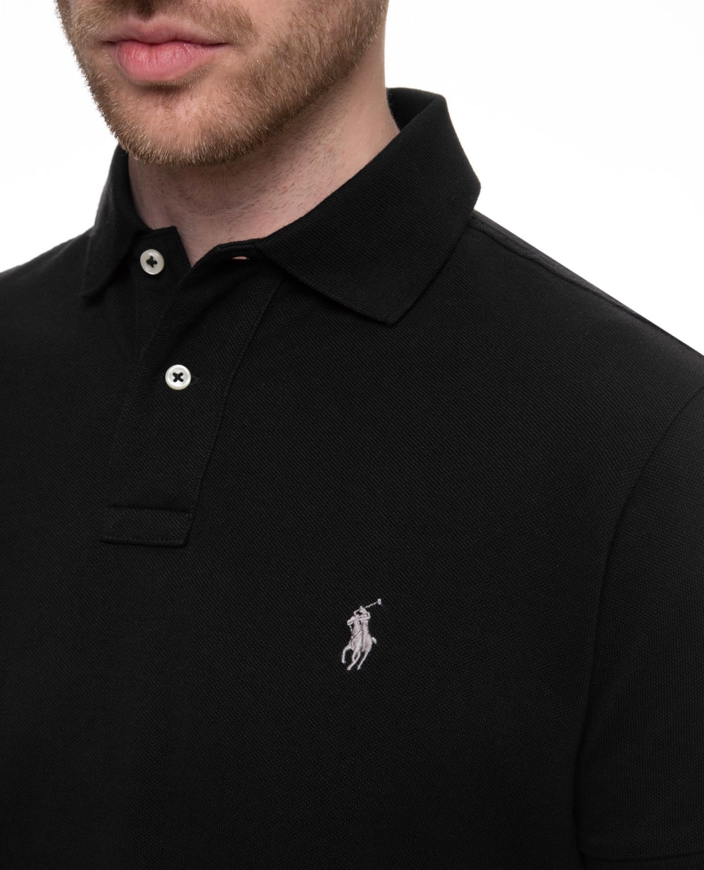 Поло Polo Ralph Lauren 710666998004SS19, черный цвет • Купить в интернет-магазине Kameron