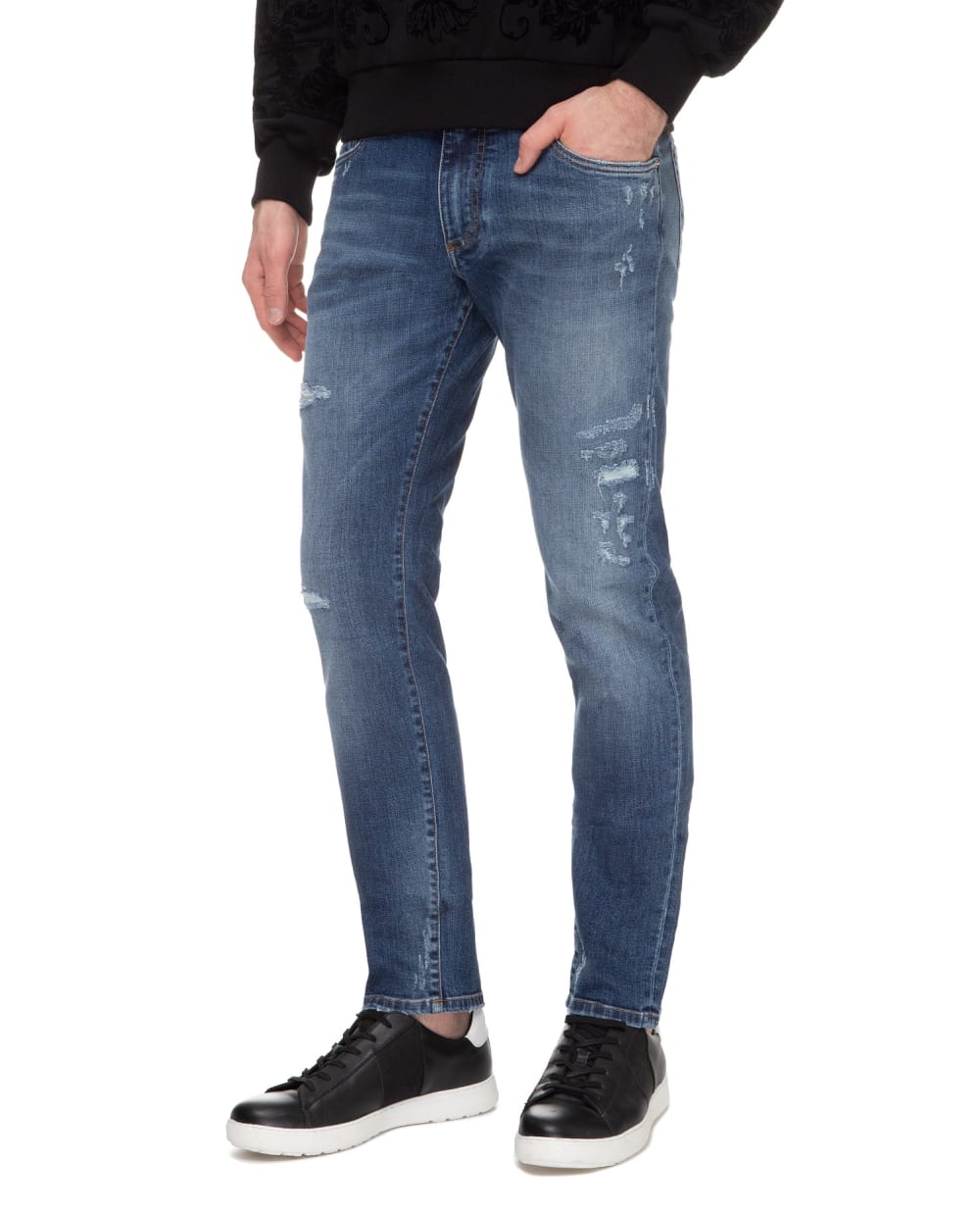 Джинсы Slim Dolce&Gabbana GY07CD-G8BD4, голубой цвет • Купить в интернет-магазине Kameron