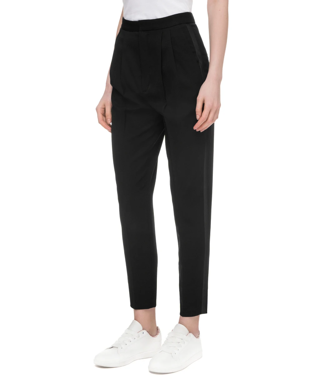 Шерстяные брюки Saint Laurent 590345-Y512W, черный цвет • Купить в интернет-магазине Kameron