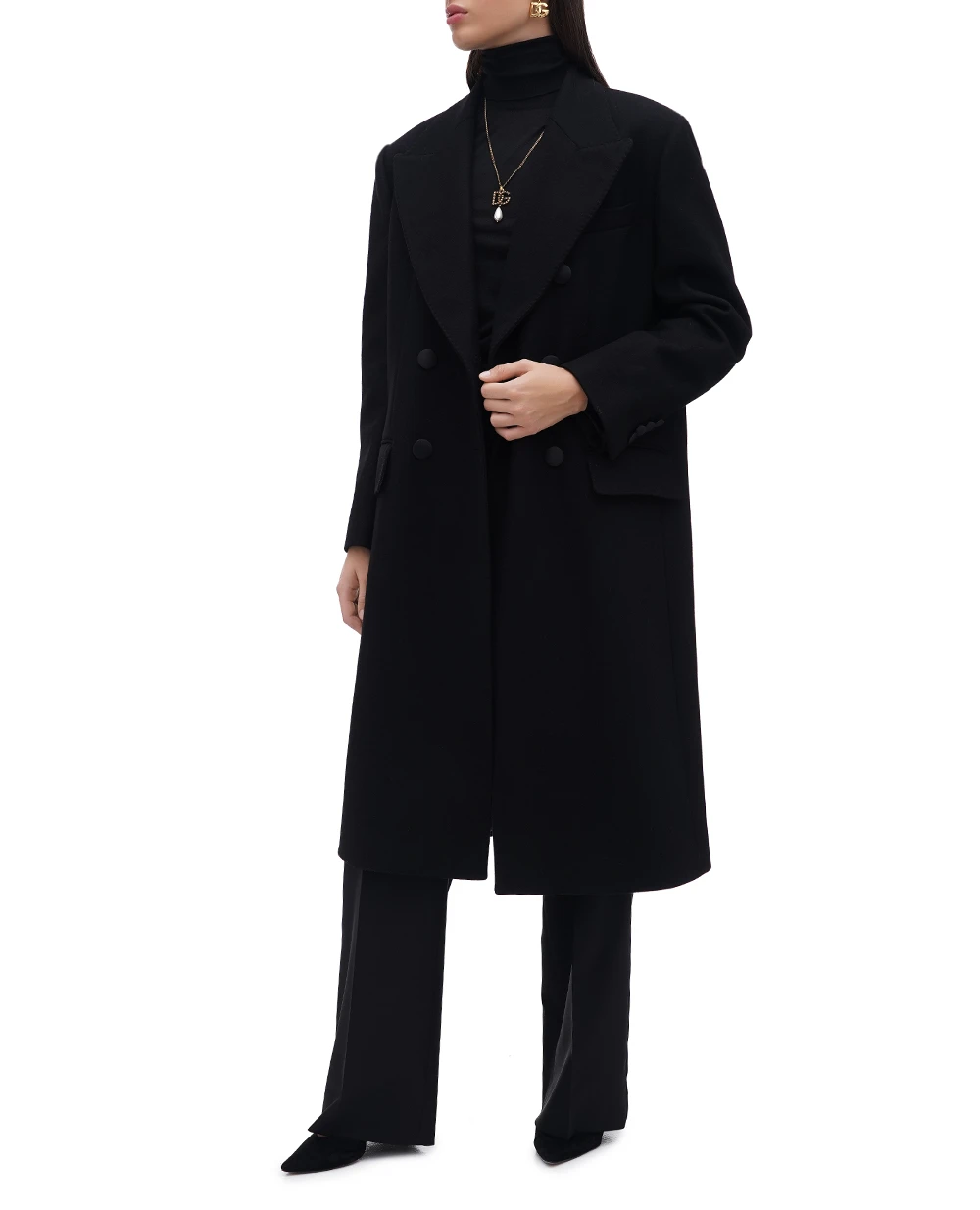 Пальто Dolce&Gabbana F0F1MT-HUMN1, чорний колір • Купити в інтернет-магазині Kameron