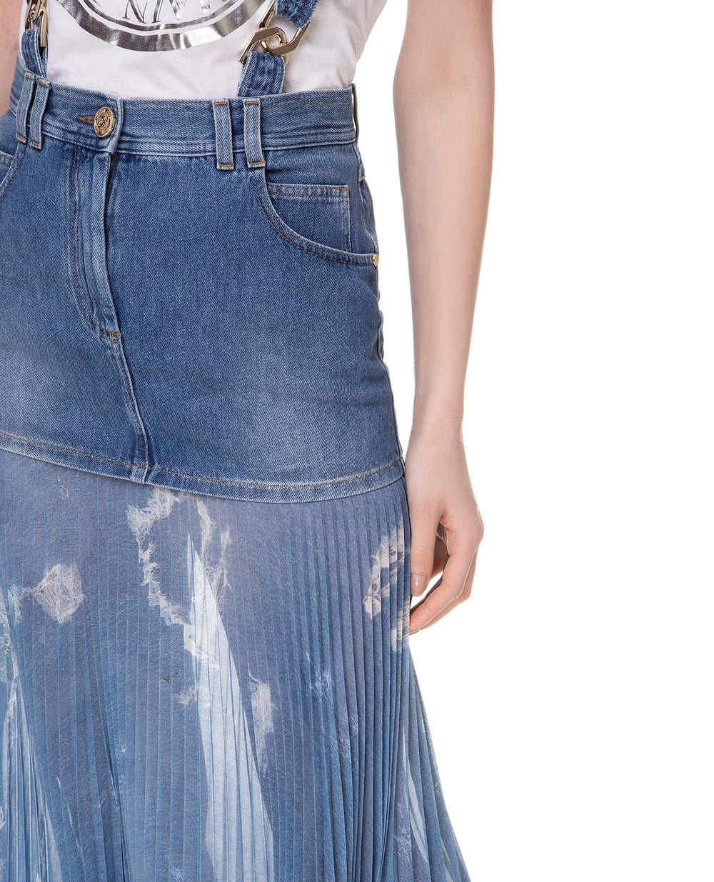 Юбка Balmain TF14708D018, синий цвет • Купить в интернет-магазине Kameron