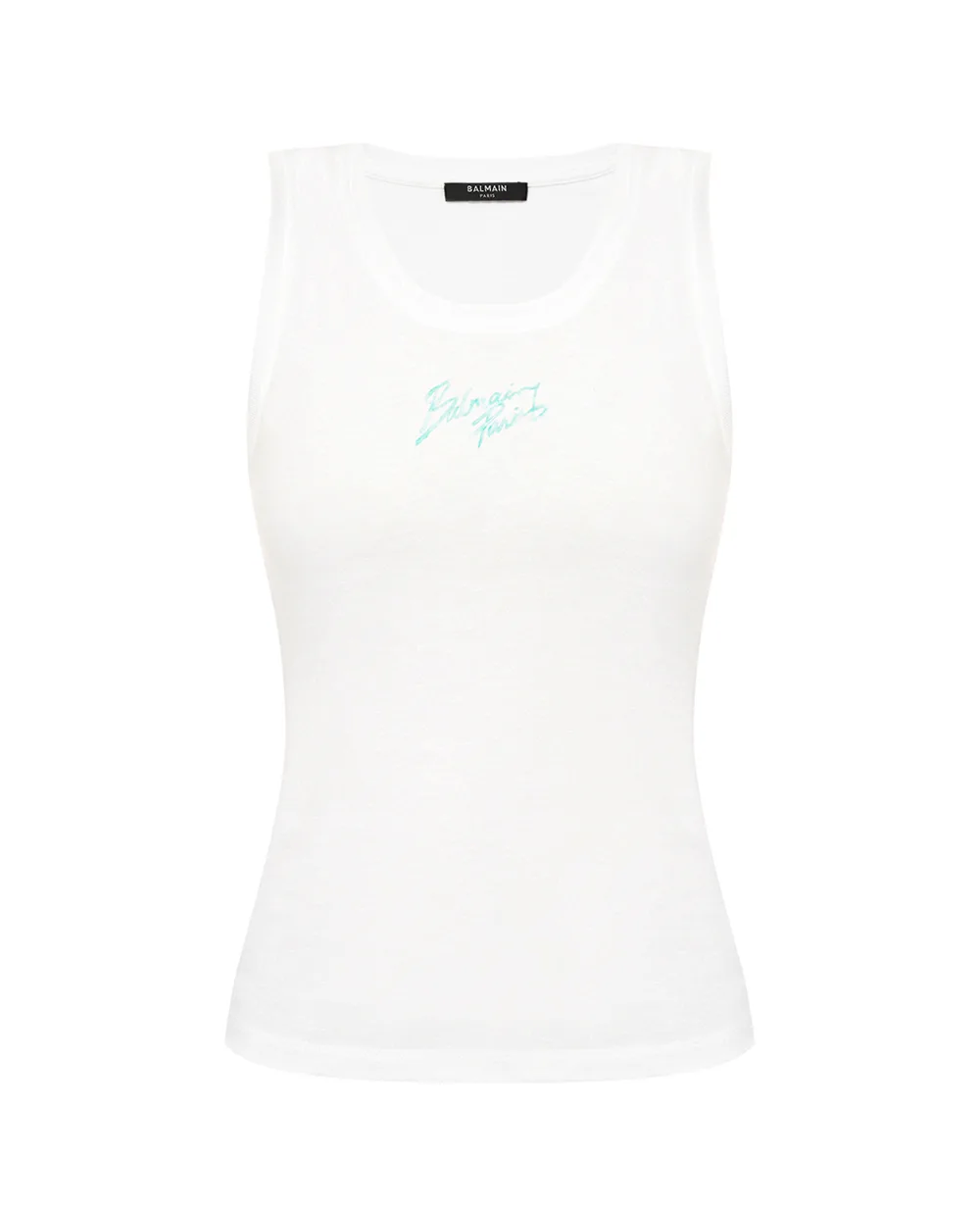 Свободная майка с принтом Balmain GF1EB075BD40, белый цвет • Купить в интернет-магазине Kameron
