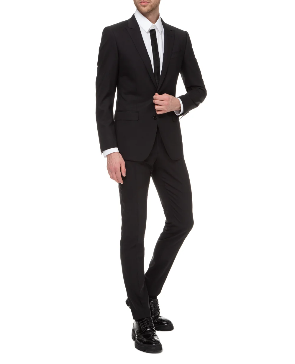 Шерстяной костюм Martini (пиджак, брюки) Dolce&Gabbana GK0RMT-FU3N7FW19, черный цвет • Купить в интернет-магазине Kameron