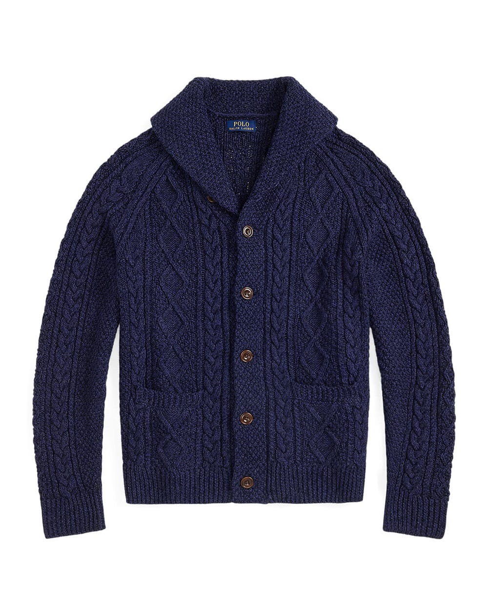 Кардиган с арановым воротом Polo Ralph Lauren 710P02704001, синий цвет • Купить в интернет-магазине Kameron