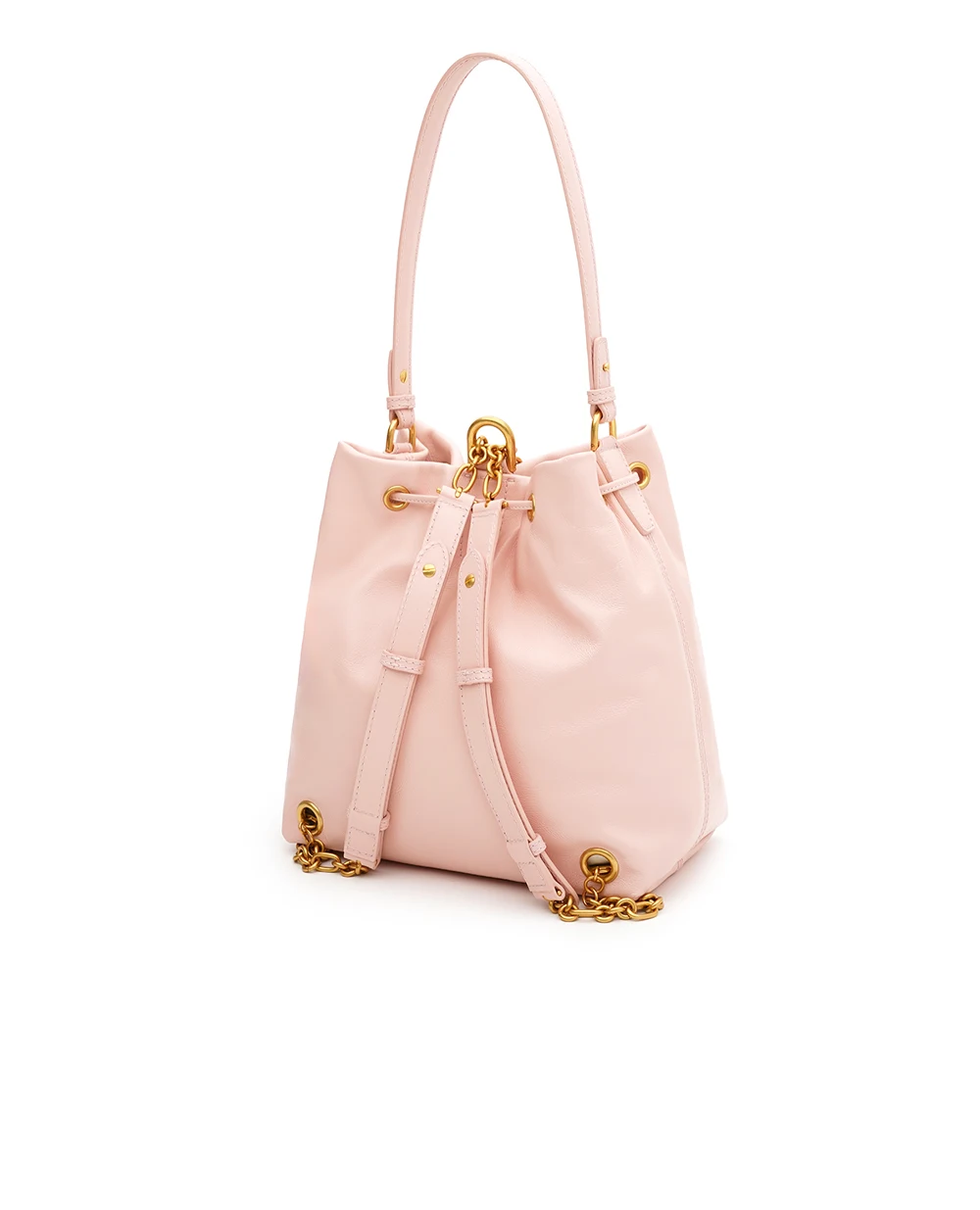 Рюкзак Pulse з телячої шкіри Balmain GN1GE036LMTE, рожевий колір • Купити в інтернет-магазині Kameron