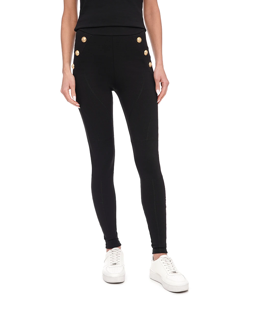 Леггинсы Balmain DF1OC036JH30, черный цвет • Купить в интернет-магазине Kameron