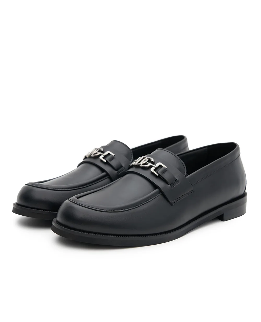 Дитячі лофери з телячої шкіри Dolce&Gabbana Kids DA5319-A6M18-L, чорний колір • Купити в інтернет-магазині Kameron