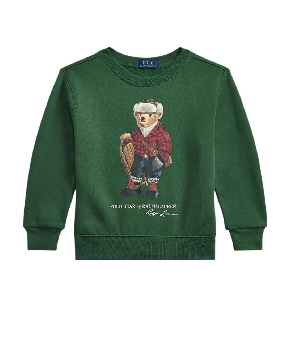 Дитячий світшот Polo Bear із флісу Polo Ralph Lauren Kids 322981261001, зелений колір • Купити в інтернет-магазині Kameron