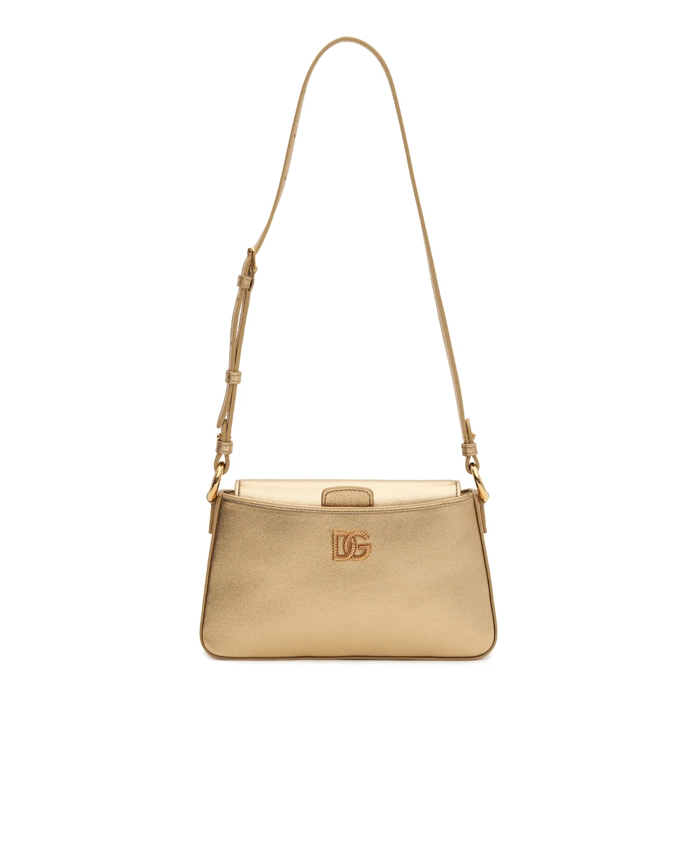 Сумка из телячьей кожи Dolce&Gabbana BI3466-AZ648, золотой цвет • Купить в интернет-магазине Kameron