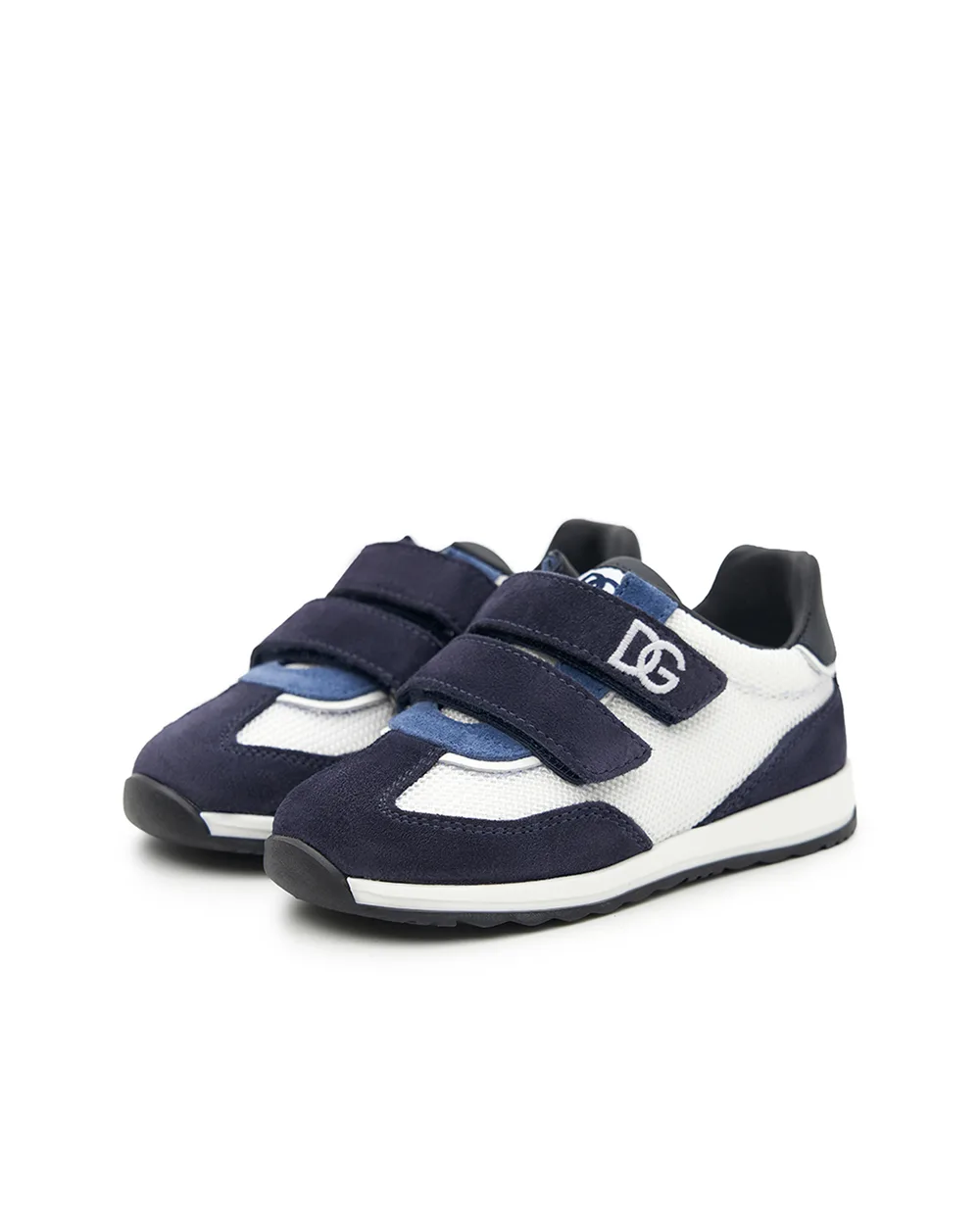 Дитячі кросівки DG Cushion з текстилю та замші Dolce&Gabbana Kids DN0229-AY128, синій колір • Купити в інтернет-магазині Kameron