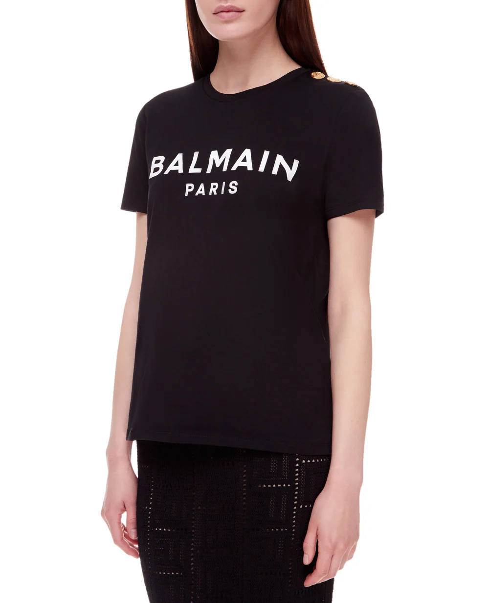 Футболка Balmain XF1EF005BB02, черный цвет • Купить в интернет-магазине Kameron