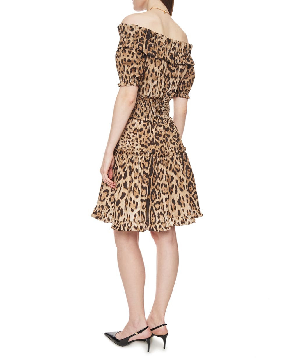 Сукня з леопардовим принтом Dolce&Gabbana F6A0UT-HS5E3, коричневий колір • Купити в інтернет-магазині Kameron