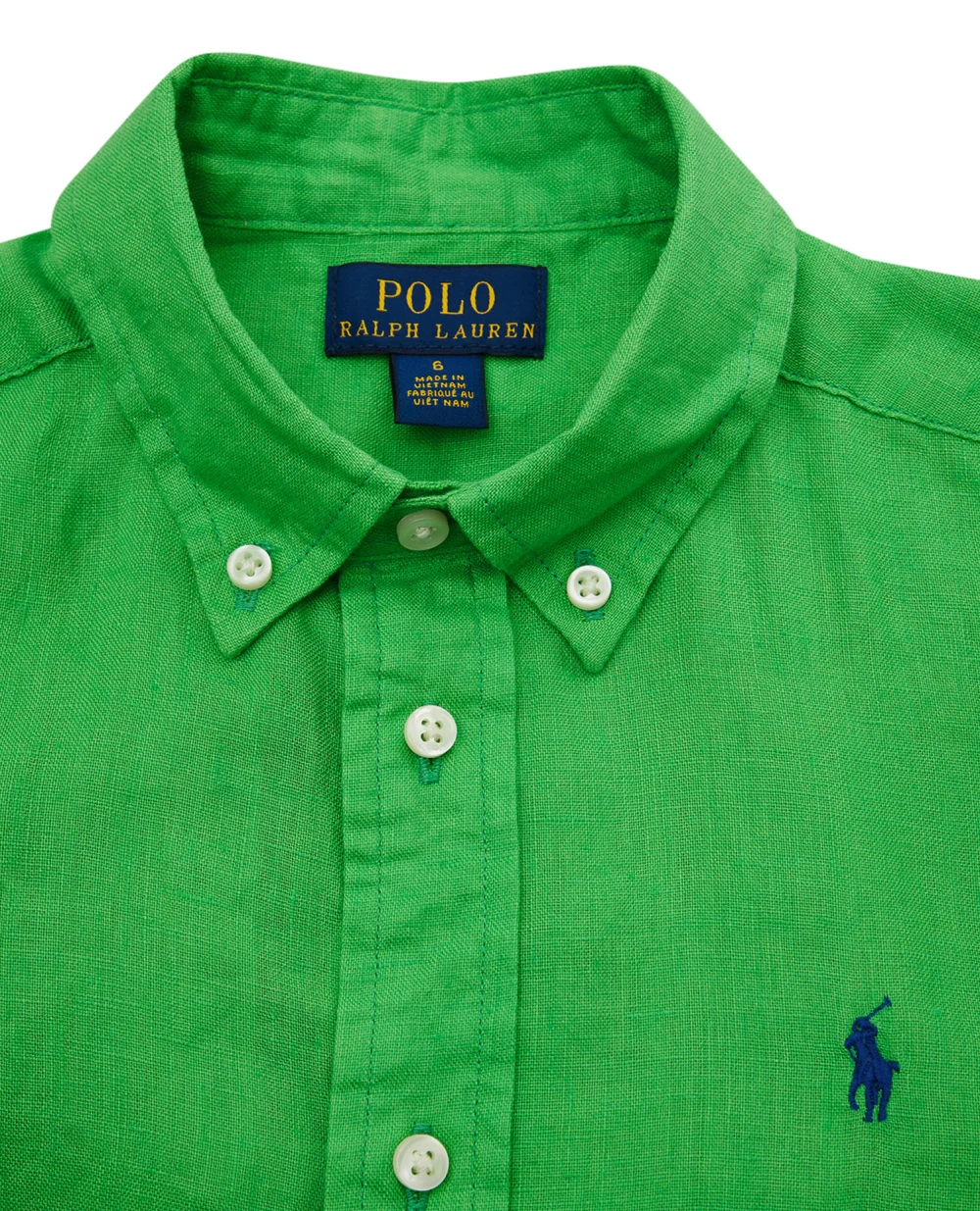 Детская льняная рубашка Polo Ralph Lauren Kids 322865270009, зеленый цвет • Купить в интернет-магазине Kameron