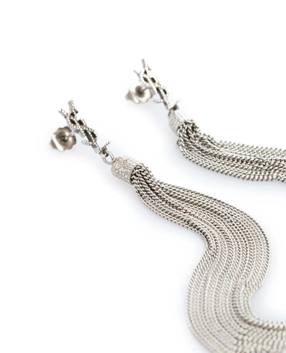 Серьги Saint Laurent 506030-Y1614-, серебряный цвет • Купить в интернет-магазине Kameron